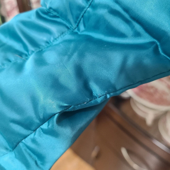 The North Face Series 550 Down Fill Puffer Jacket Teal Size Large - Flawed - Picture 11 of 16